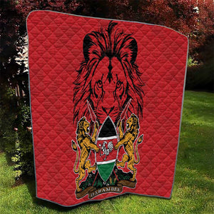 Kenya Quilt Coat Of Arms With Kente Patterns