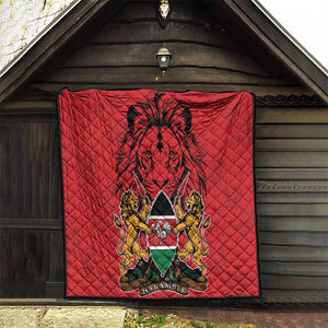 Kenya Quilt Coat Of Arms With Kente Patterns