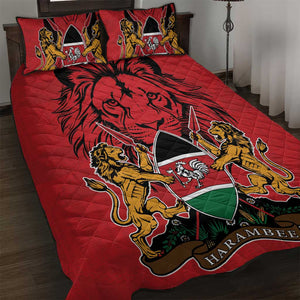 Kenya Quilt Bed Set Coat Of Arms With Kente Patterns