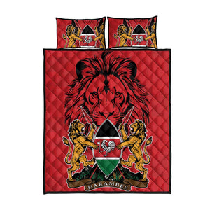 Kenya Quilt Bed Set Coat Of Arms With Kente Patterns