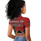 Kenya Raglan Cropped T shirt Coat Of Arms With Kente Patterns