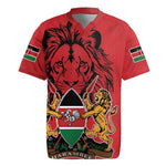 Kenya Rugby Jersey Coat Of Arms With Kente Patterns