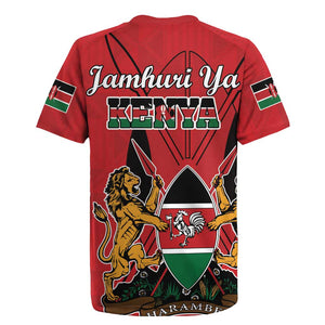 Kenya Rugby Jersey Coat Of Arms With Kente Patterns