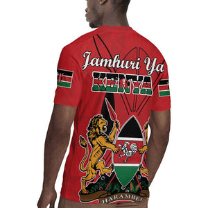 Kenya Rugby Jersey Coat Of Arms With Kente Patterns