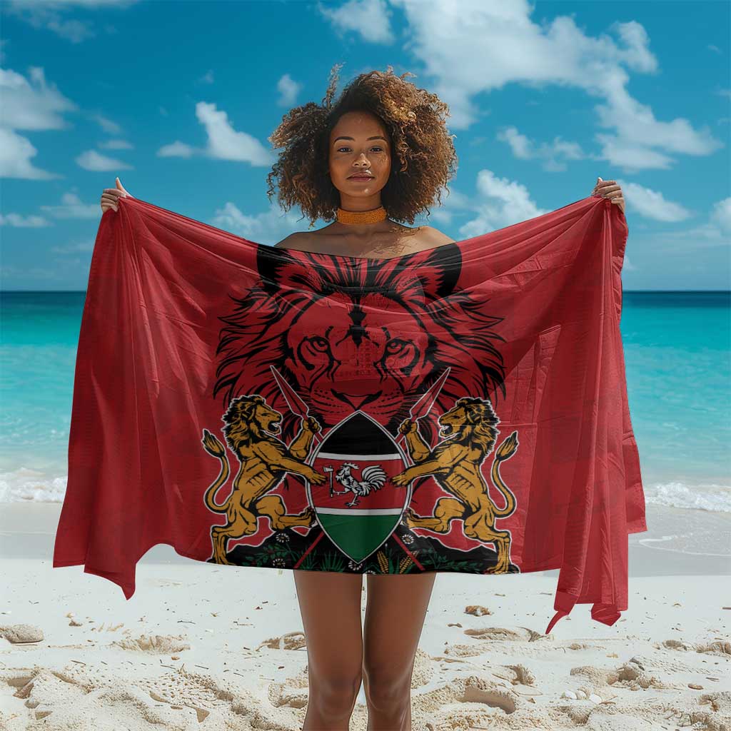 Kenya Sarong Coat Of Arms With Kente Patterns