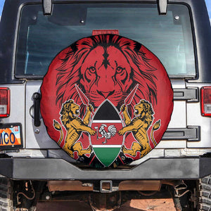 Kenya Spare Tire Cover Coat Of Arms With Kente Patterns