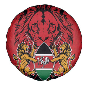 Kenya Spare Tire Cover Coat Of Arms With Kente Patterns