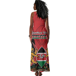 Kenya Tank Maxi Dress Coat Of Arms With Kente Patterns