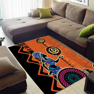 African Woman In Ethnic Dress Area Rug Ethnic Geometric Patterns