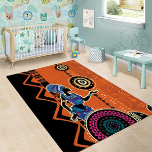 African Woman In Ethnic Dress Area Rug Ethnic Geometric Patterns