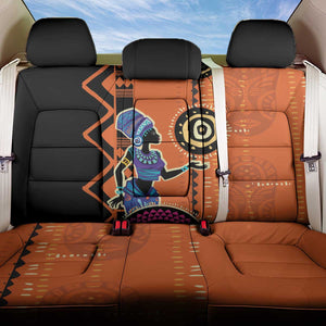 African Woman In Ethnic Dress Back Car Seat Cover Ethnic Geometric Patterns