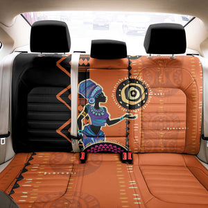 African Woman In Ethnic Dress Back Car Seat Cover Ethnic Geometric Patterns