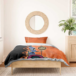 African Woman In Ethnic Dress Bedding Set Ethnic Geometric Patterns