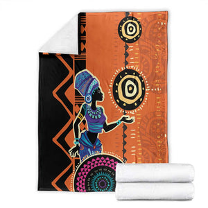 African Woman In Ethnic Dress Blanket Ethnic Geometric Patterns