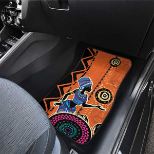 African Woman In Ethnic Dress Car Mats Ethnic Geometric Patterns