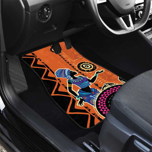 African Woman In Ethnic Dress Car Mats Ethnic Geometric Patterns