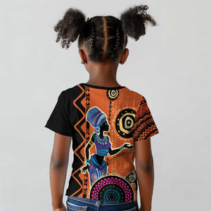 African Woman In Ethnic Dress Kid T shirt Ethnic Geometric Patterns