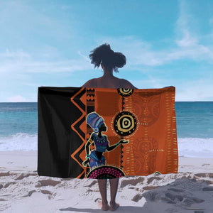 African Woman In Ethnic Dress Sarong Ethnic Geometric Patterns