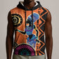 African Woman In Ethnic Dress Sleeveless Hoodie Ethnic Geometric Patterns - African Pride