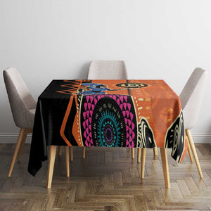 African Woman In Ethnic Dress Tablecloth Ethnic Geometric Patterns