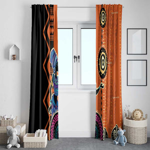 African Woman In Ethnic Dress Window Curtain Ethnic Geometric Patterns