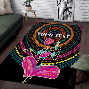 Personalized Africa Area Rug Beautiful Black Woman