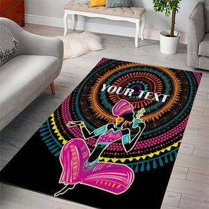 Personalized Africa Area Rug Beautiful Black Woman