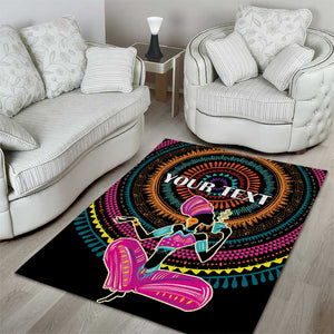 Personalized Africa Area Rug Beautiful Black Woman