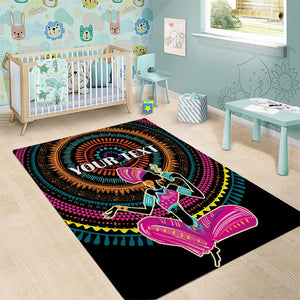 Personalized Africa Area Rug Beautiful Black Woman