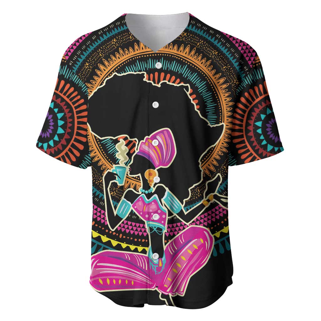 Personalized Africa Baseball Jersey Beautiful Black Woman