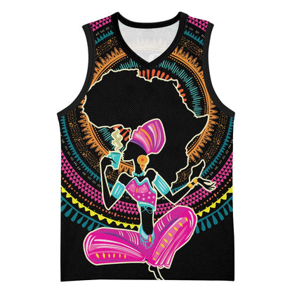 Personalized Africa Basketball Jersey Beautiful Black Woman LT18