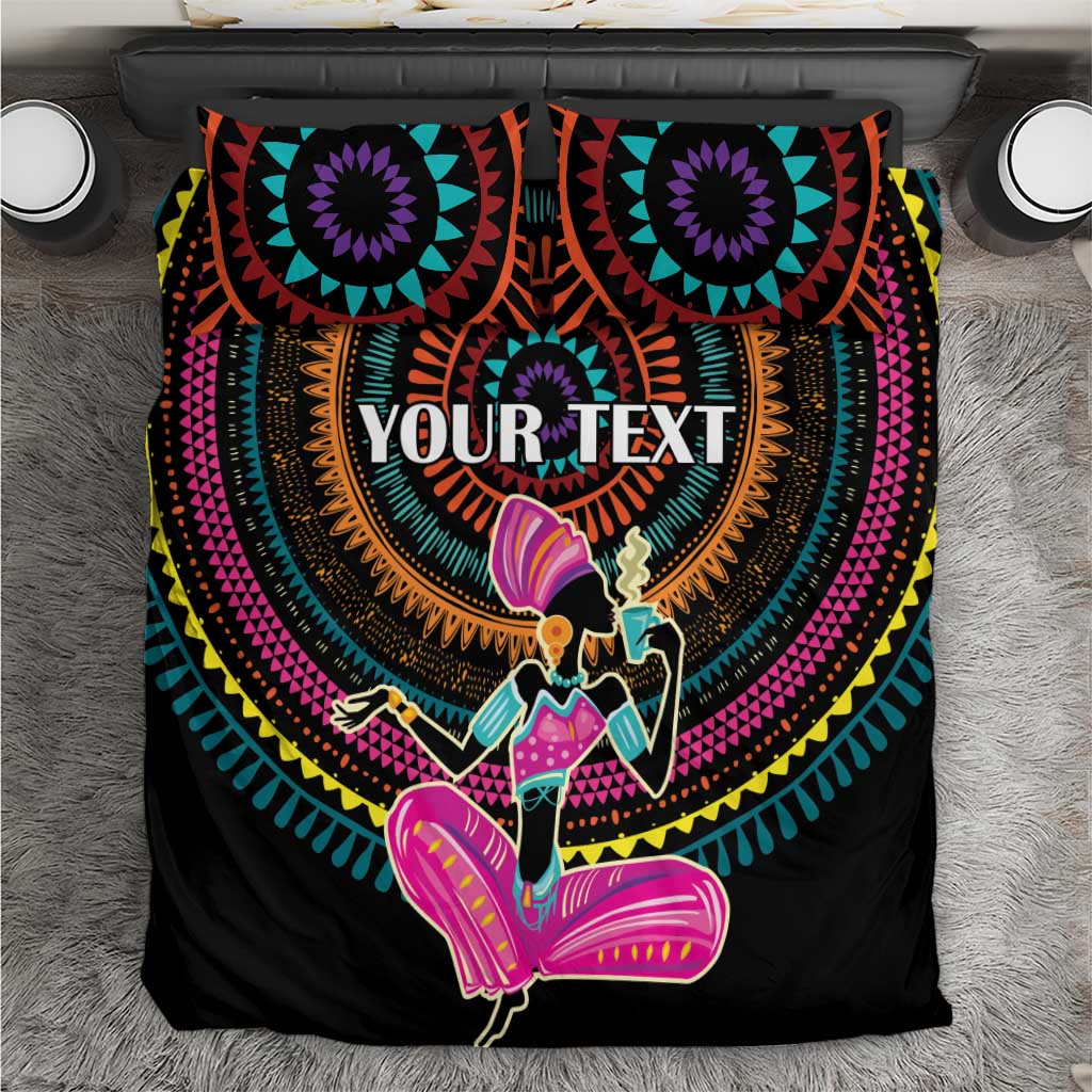 Personalized Africa Bedding Set Beautiful Black Woman