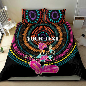 Personalized Africa Bedding Set Beautiful Black Woman