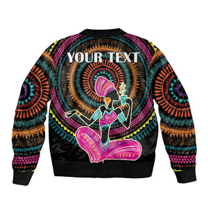 Personalized Africa Bomber Jacket Beautiful Black Woman