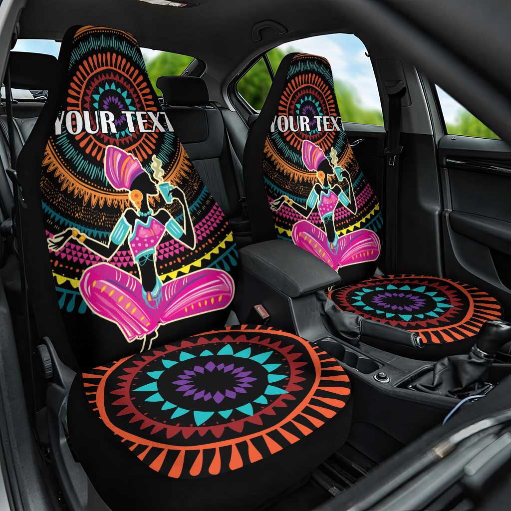 Personalized Africa Car Seat Cover Beautiful Black Woman