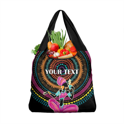 Personalized Africa Grocery Bag Beautiful Black Woman