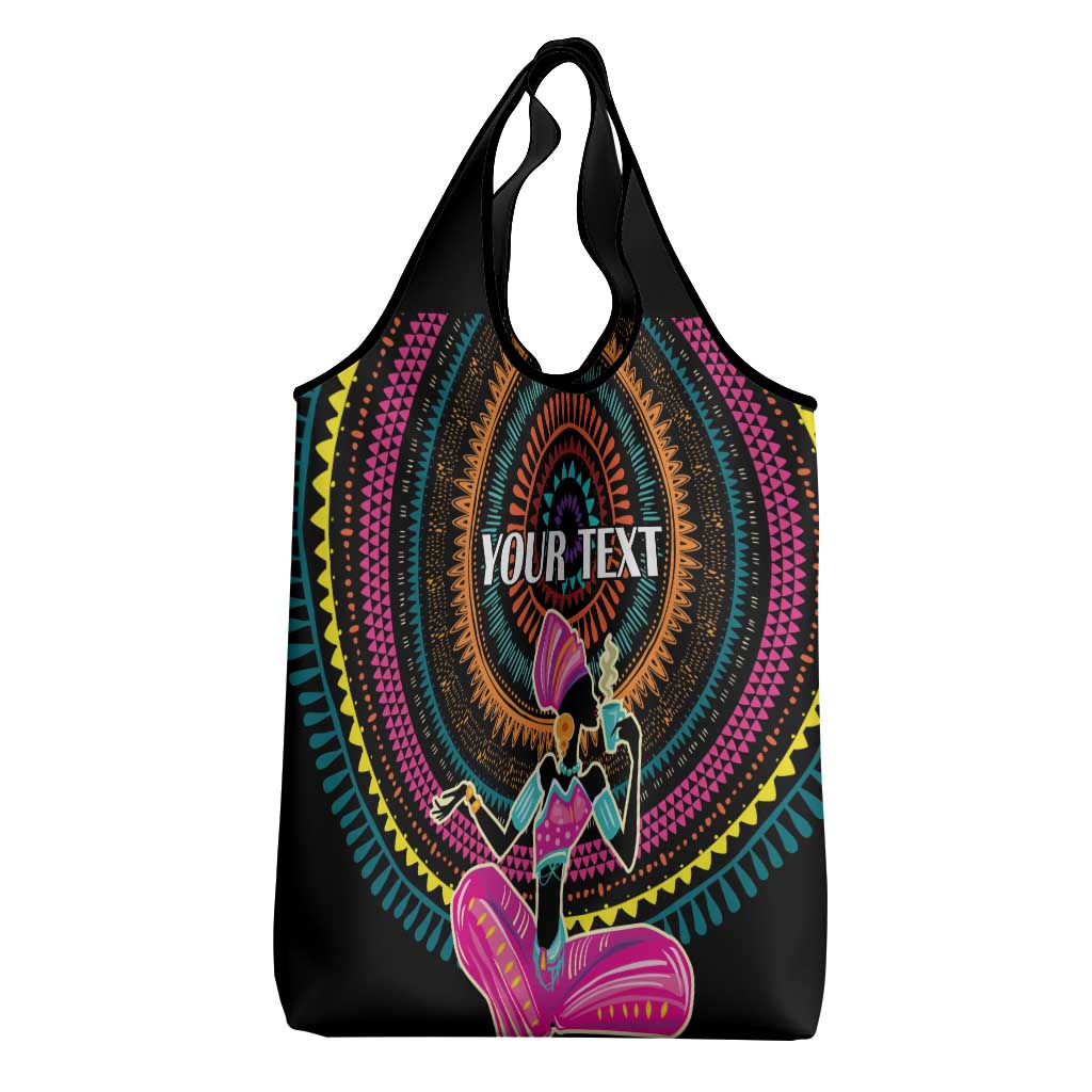 Personalized Africa Grocery Bag Beautiful Black Woman