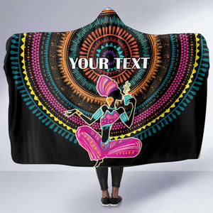 Personalized Africa Hooded Blanket Beautiful Black Woman