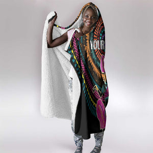 Personalized Africa Hooded Blanket Beautiful Black Woman