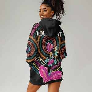 Personalized Africa Hoodie Dress Beautiful Black Woman