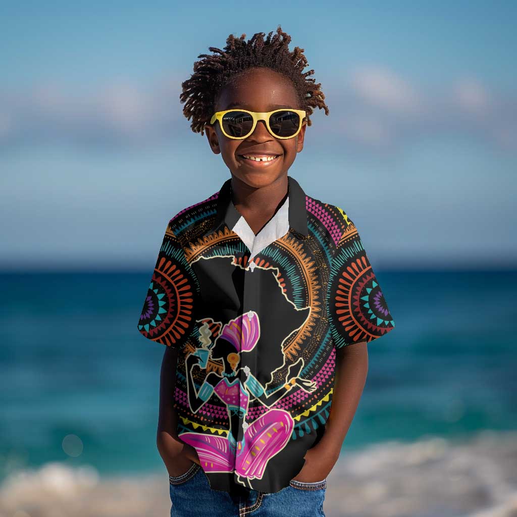 Personalized Africa Kid Hawaiian Shirt Beautiful Black Woman