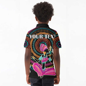 Personalized Africa Kid Polo Shirt Beautiful Black Woman