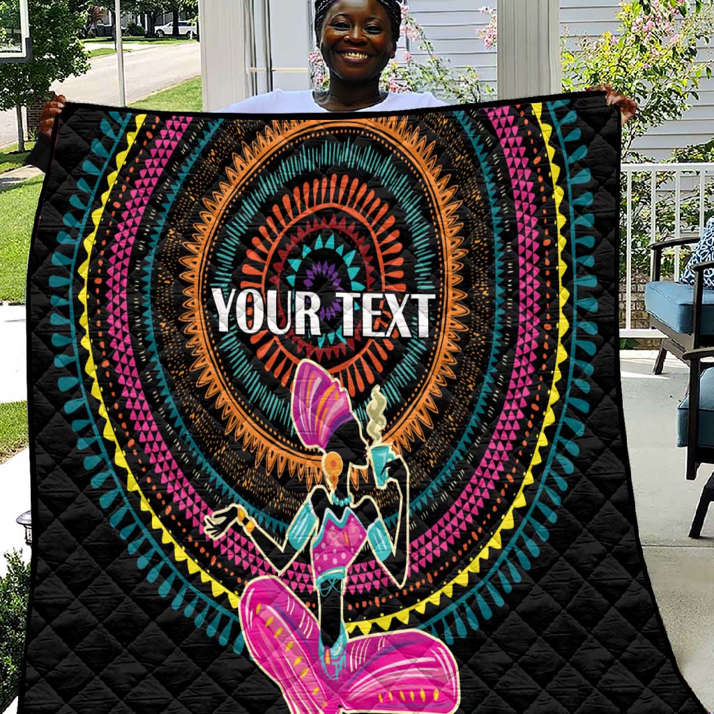 Personalized Africa Quilt Beautiful Black Woman