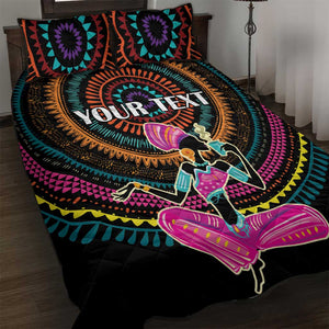 Personalized Africa Quilt Bed Set Beautiful Black Woman