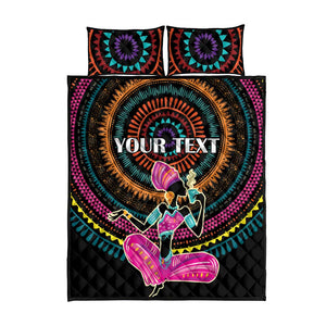 Personalized Africa Quilt Bed Set Beautiful Black Woman