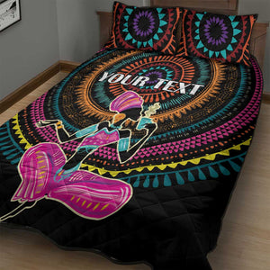 Personalized Africa Quilt Bed Set Beautiful Black Woman