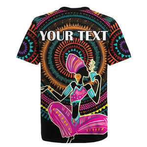 Personalized Africa Rugby Jersey Beautiful Black Woman