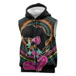 Personalized Africa Sleeveless Zip Hoodie Beautiful Black Woman - African Pride