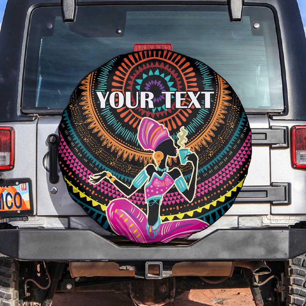 Personalized Africa Spare Tire Cover Beautiful Black Woman