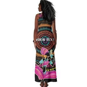 Personalized Africa Tank Maxi Dress Beautiful Black Woman